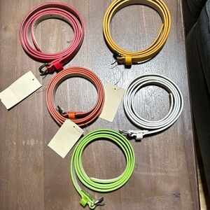 Coldwater Creek lot of five embossed skinny belts New with tags